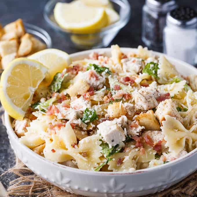 Chicken Caesar Pasta Salad 