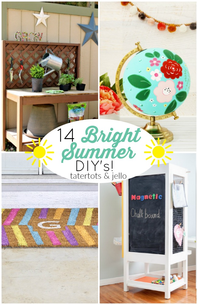 14 Bright Summer DIY's - easy easy ways to brighten your home!