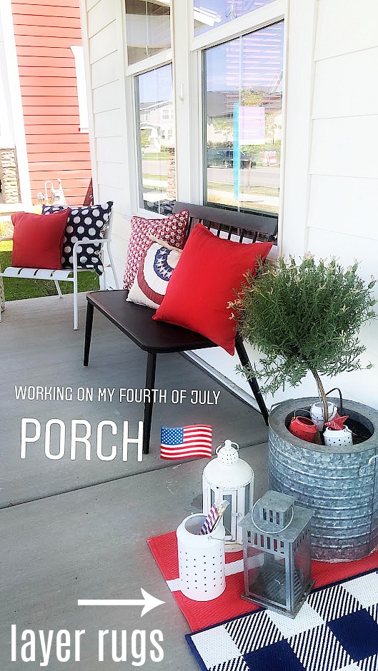 6 ways to decorate your porch for the Fourth of July! Celebrate the Fourth by adding some patriotic flair to the front of your home with these 6 easy ideas! 