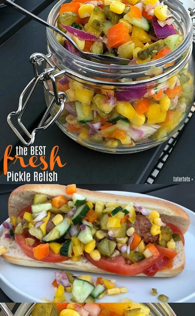 The BEST Fresh Pickle Veggie Relish – perfect for BBQs!
