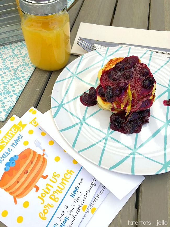 Throw a Kids’ Pancake Party + Lemon Ricotta Pancakes with Homemade Blueberry Sauce!