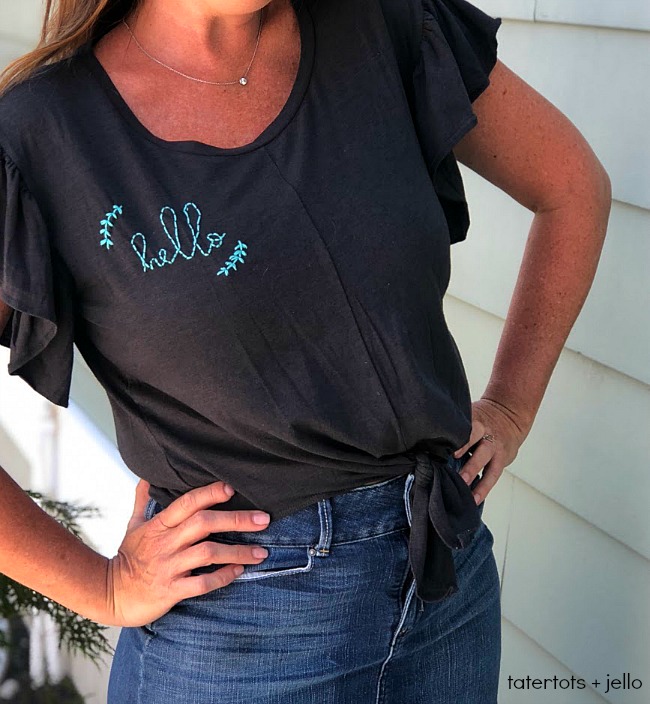 How to make DIY Embroidered Shirts! A fun teen or tween craft!