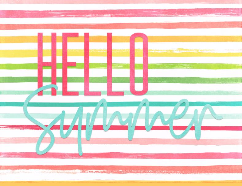 hello summer striped sign for summer 