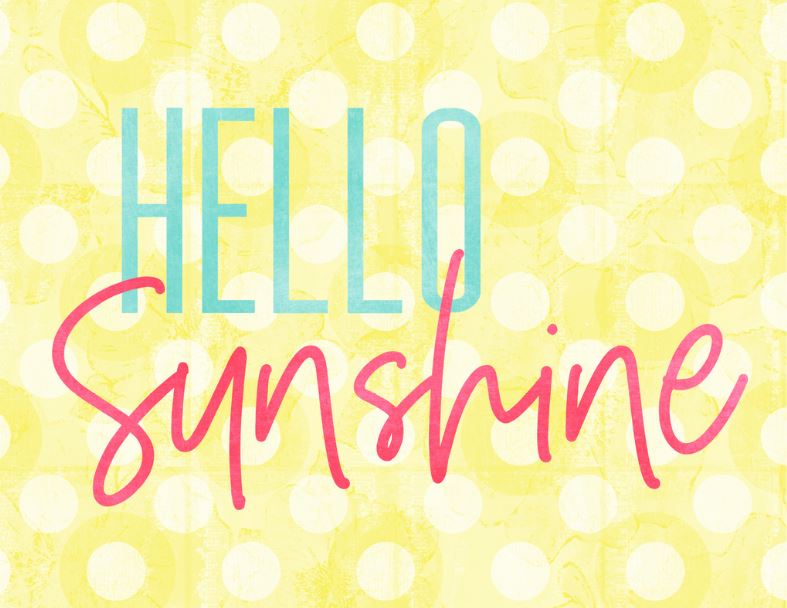 hello sunshine free printable sign for summer 