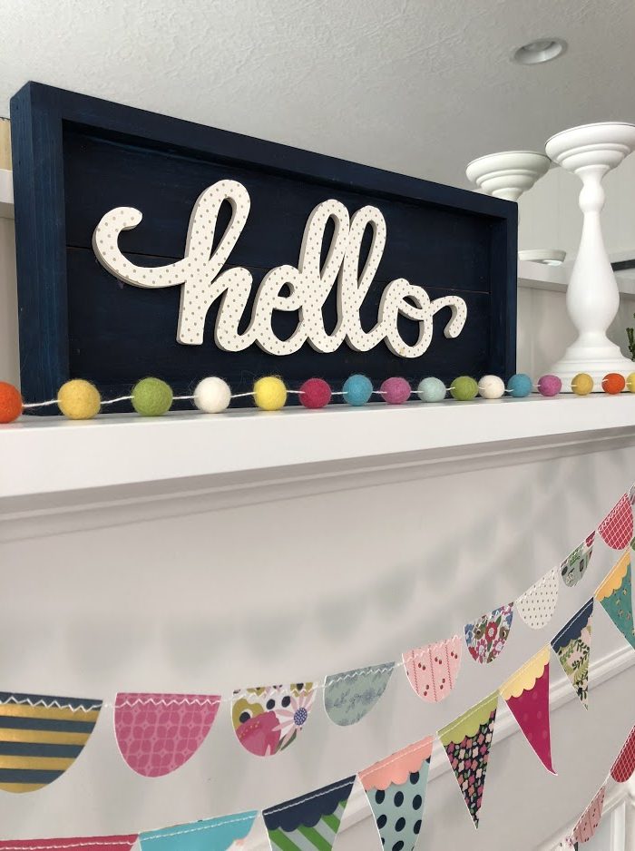Summer Mantel and Hello Wood Sign Tutorial