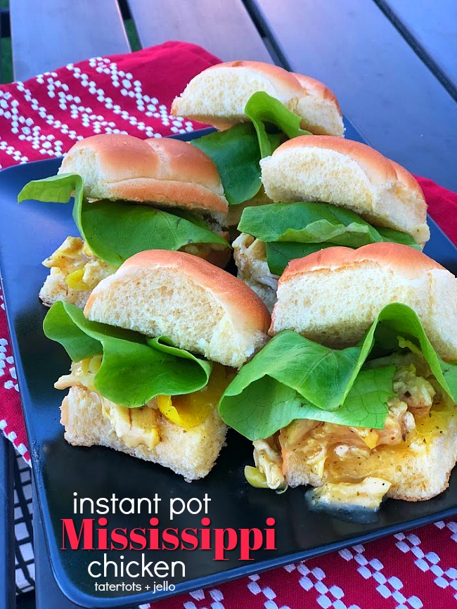 Instant Pot Mississippi Chicken is a spin on the famous Mississippi Pot Roast. Creamy ranch flavors mix with spicy pepperoncini for a creamy shredded chicken that is perfect over rice or on buttery sandwich buns. You make it in your Instant Pot in a fraction of the time it takes in the slow cooker! It will become a family favorite! 