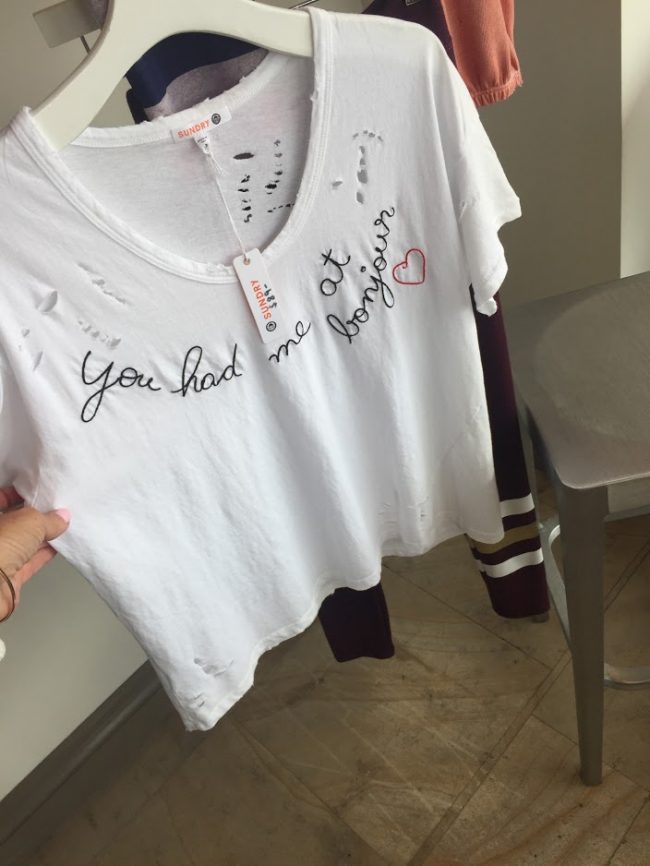 Embroider special words or sayings on a shirt for a one-of-a-kind statement piece. You can embroider any type of clothing - tank tops, shirts, sweatshirts, even shorts or pants! Give it a try! 