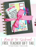 Back to School Planner or Notebook Teacher Gift Idea and Free Printable Tags!
