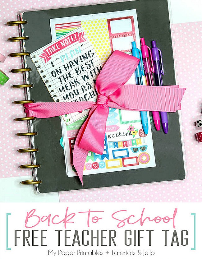 Back to School DIY Teacher Gift Tags