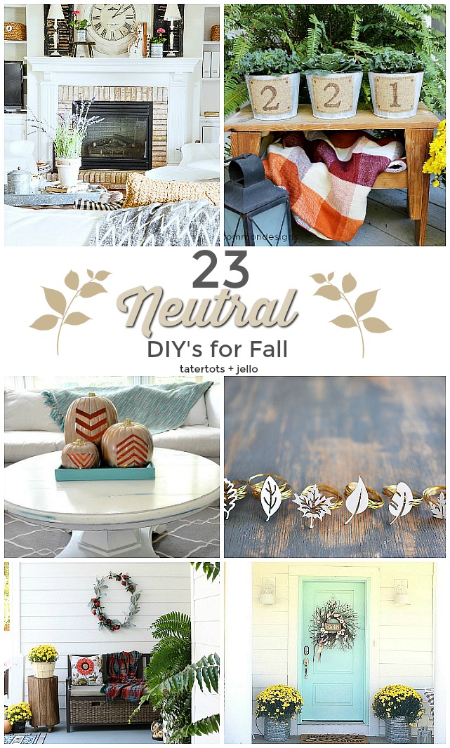 Neutral Fall Decor is an easy and gorgeous way to transition from summer to fall. Here are some easy ways to bring fall into your home! 23 Neutral Fall DIY Ideas!