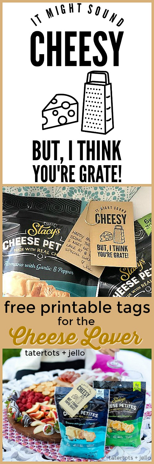 Free printable tags for the cheese lover gift idea 