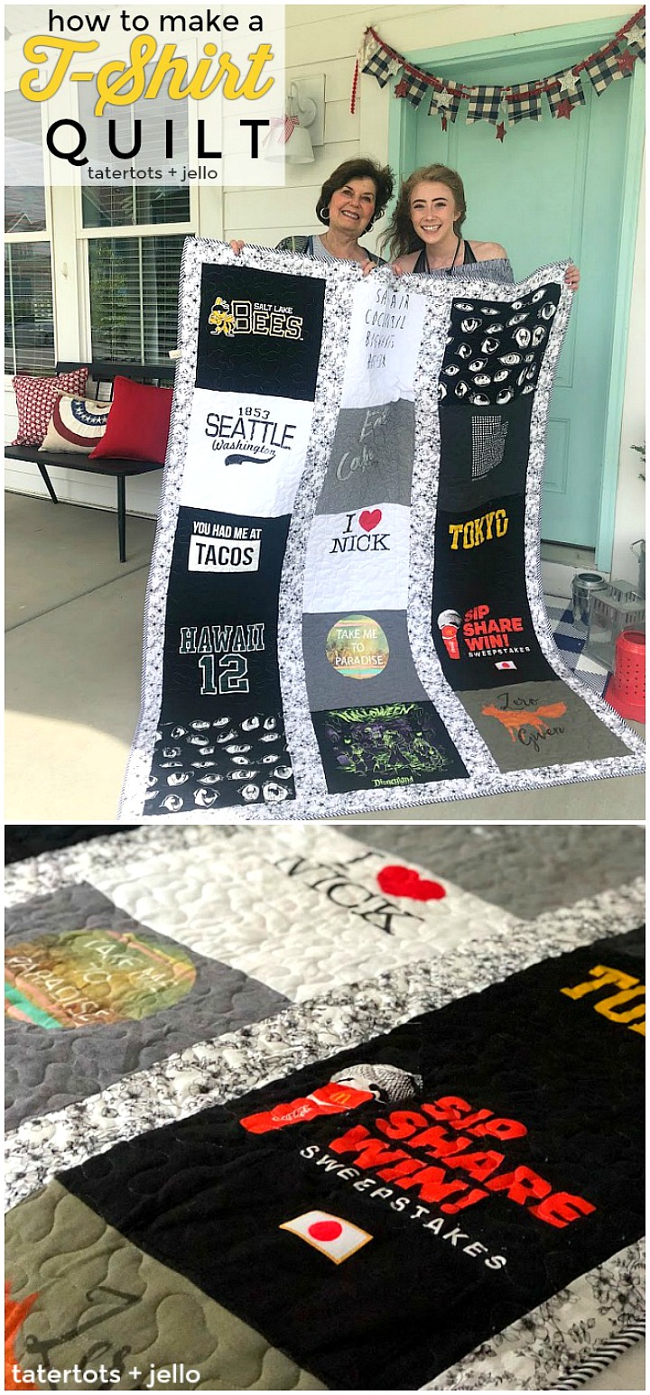 How to Make a T-Shirt Quilt - a treasured gift idea!