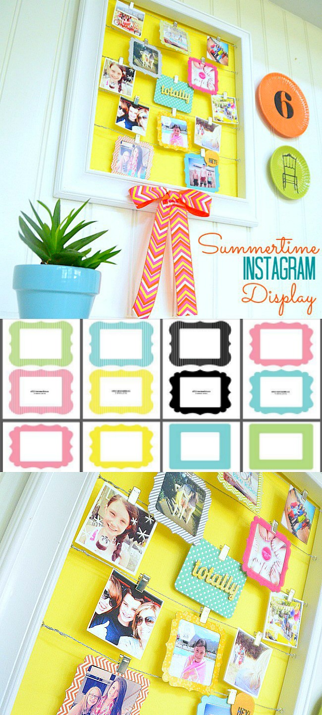 Print out your Instagram pictures and put them in printable frames. Create a DIY Instagram Display! You will love looking at the special memories and moments.