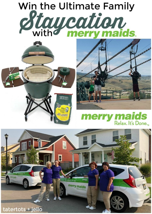 Win the ultimate STAYcation with Merry Maids! A full clean of your home and a nig green egg grill! Enter to win!