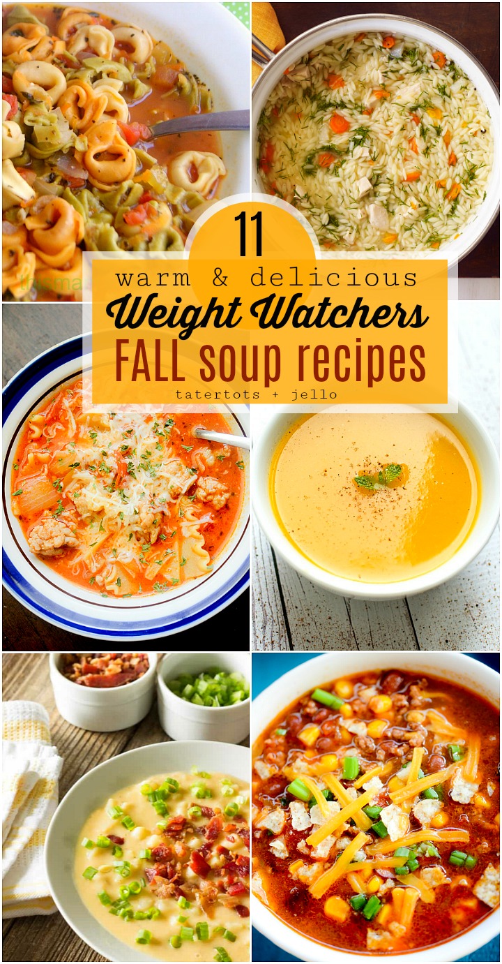 11 Warm and Delicious Fall Weight Watchers Soup Recipes. Keep on track this Fall with these easy and fast soup recipes with Weight Watcher's Points! 