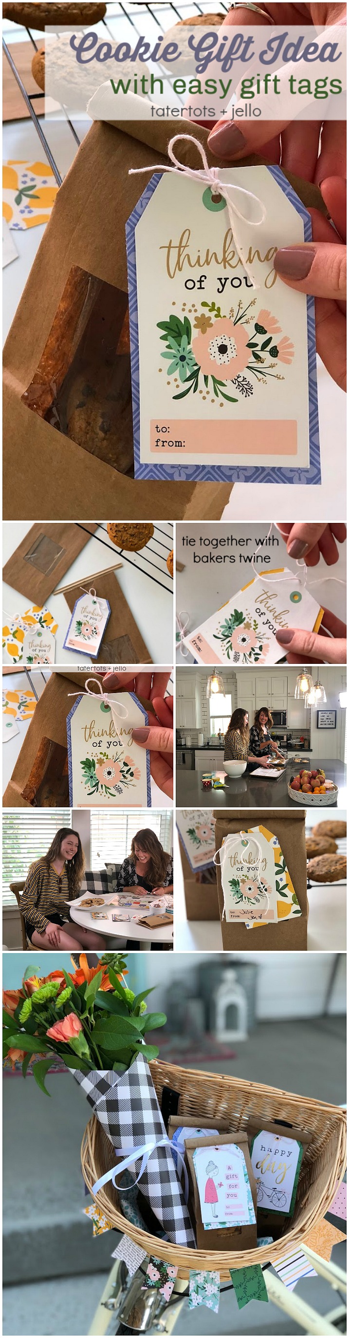 Cookie gift idea with easy handmade gift tags