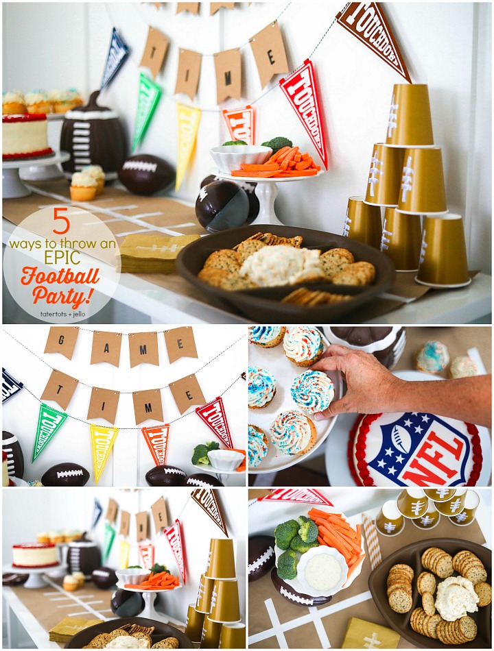 FIVE Ways to Throw an EPIC Football Party! Kick off the NFL season by throwing an EPIC football party. From the seating, to decorations and food, here are FIVE easy ways to throw an EPIC football party! 