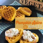The easiest pumpkin spice waffles. Pumpkin-flavored recipe embody the feeling of fall. Pumpkin Spice Waffles are light, fluffy and filled with pumpkin pie taste! Top them with whipped cream and even some Dulce de Leche topping for a delightful way to welcome Autumn! 
