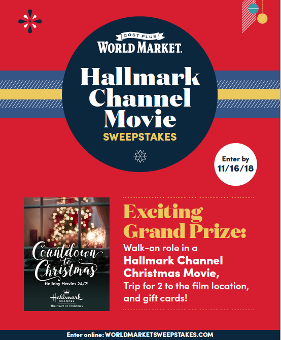 Hallmark Channel holiday movie sweepstakes