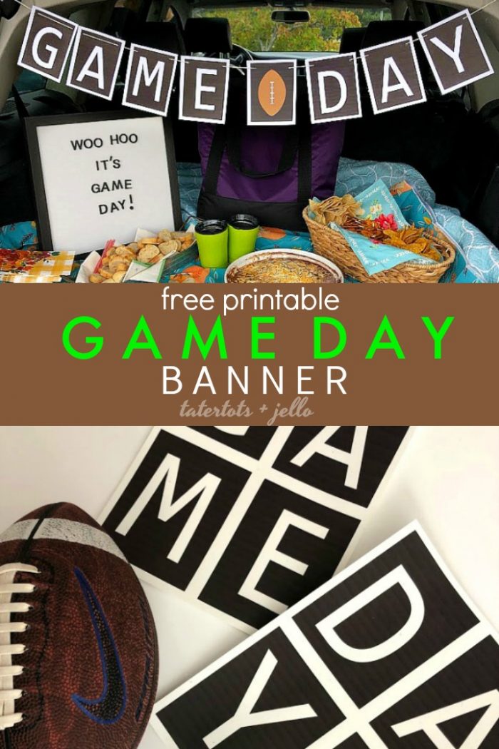 Free Printable Game Day Football Banner