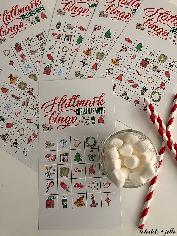 Free printable Hallmark Channel Holiday BINGO Game! Print off these printable BINGO cards and play with your friends and family while you watch holiday movies this year. 