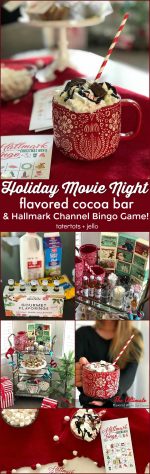 Holiday Movie Party, Flavored Hot Cocoa Bar and Hallmark Channel Movie Bingo Game!