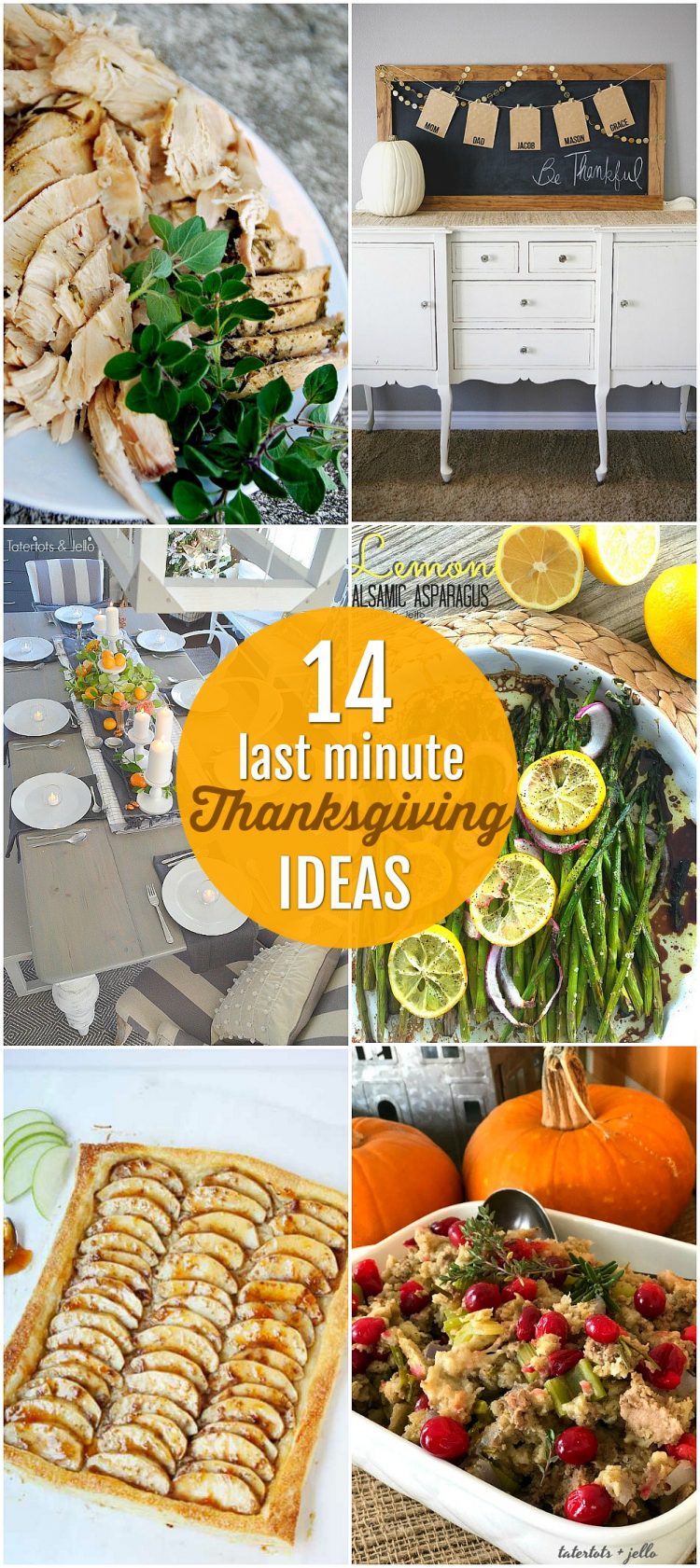 Last-minute Thanksgiving ideas. No need to stress, Thanksgiving is easy with these 14 fast and simple ideas! 