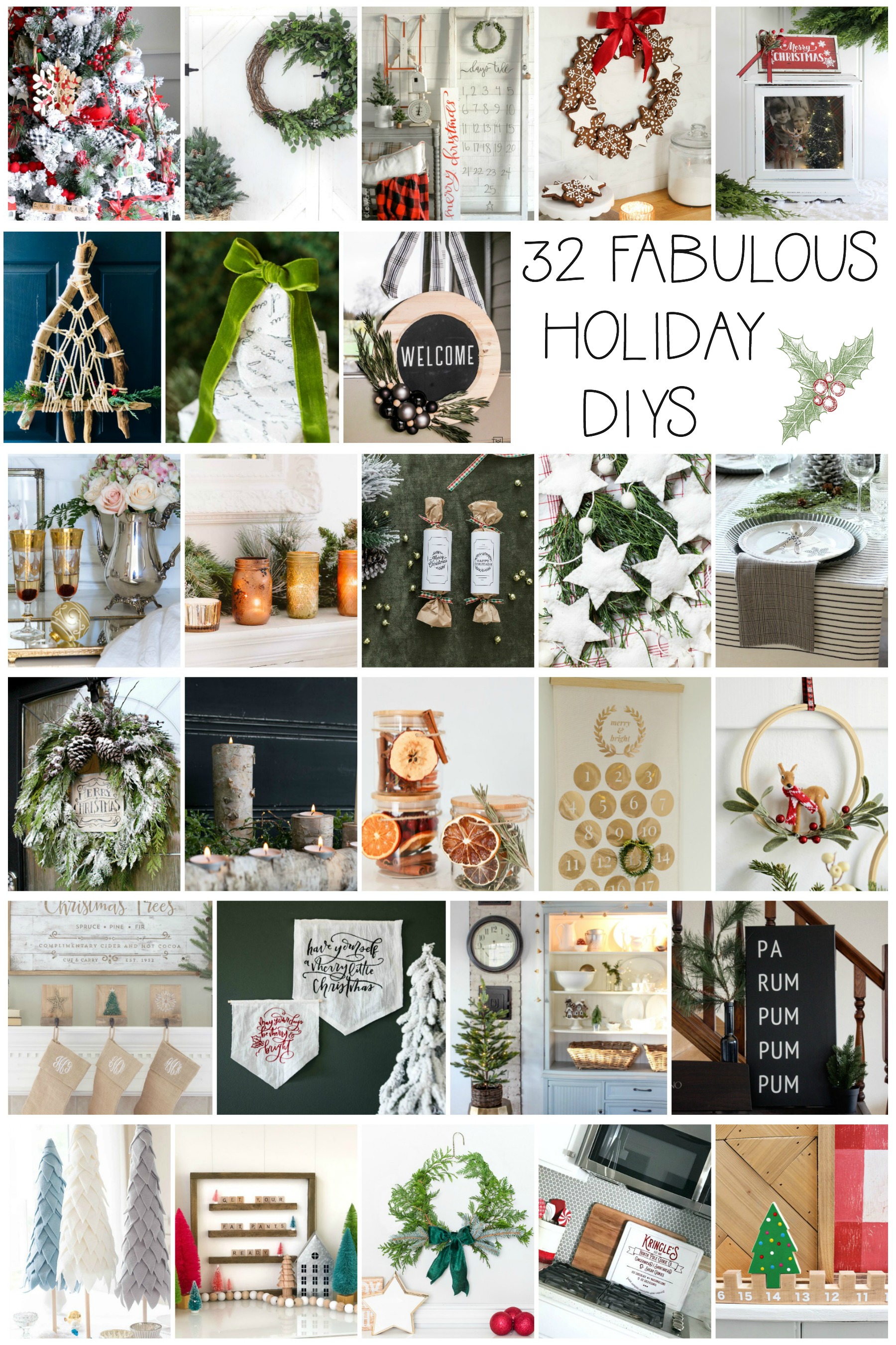 32 of the best holiday DIY projects for your home! 