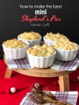 How to make mini shepherd's pie. Shepherd's Pie are the perfect fall and winter food. Layers of savory meat, veggies and sauce are topped with peaks of creamy mashed potatoes. Make them in individual bowls for a beautiful presentation. 