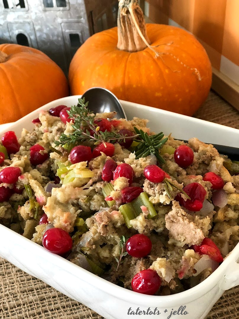 Make Skinny Cranberry and Sausage Stuffing in the Instant Pot. Tart cranberries and savory turkey sausage combine to create a delicious lighter stuffing. You can make it in your instant pot in under an hour.