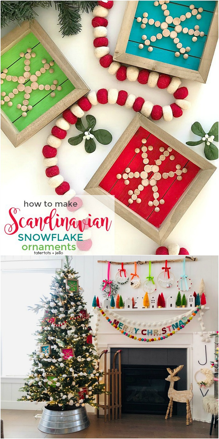 How to Make Holiday Scandinavian Wood Snowflake Ornaments