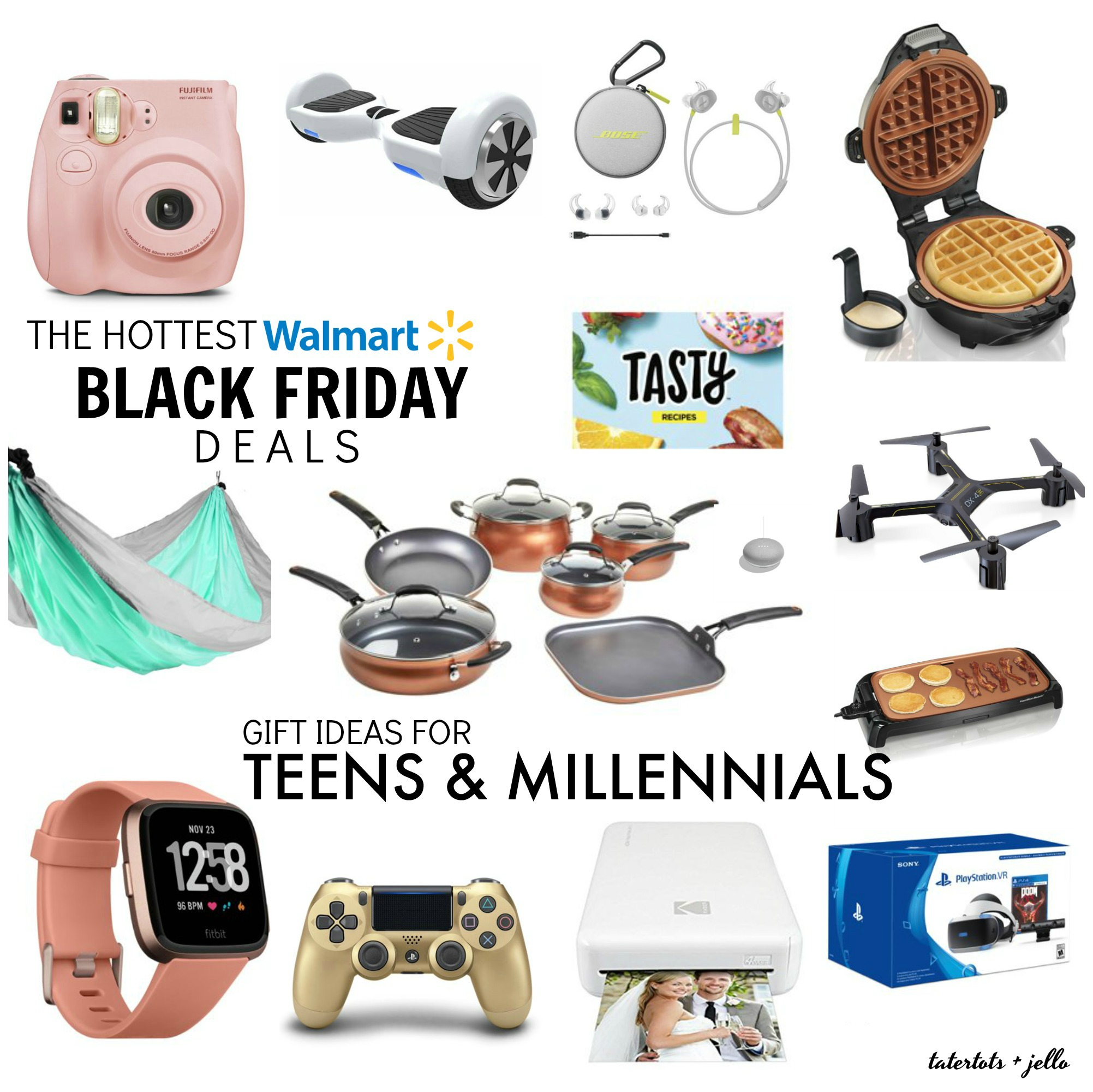 The HOTTEST Walmart Black Friday Deals - Gift Guide for Teens and Millennials! This gift guide is full of fun games, helpful electronics, and cookware teens and millennials can use as they move away to college or get their first apartment, plus equipment that will help them explore the world.