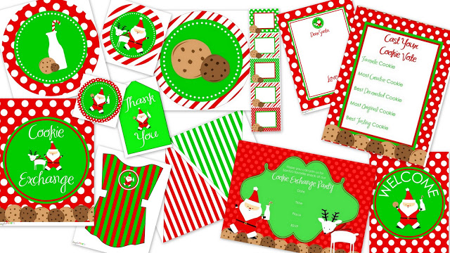 free holiday cookie exchange printables 