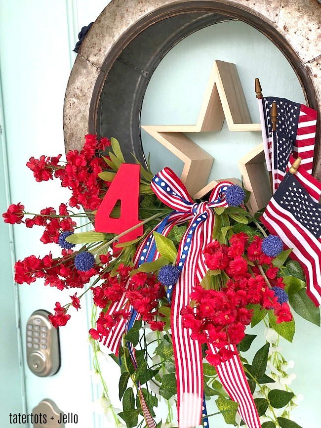 fourth of july galvanized flag wreath