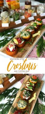 New Holiday Appetizer — Southern-Style Cornbread Crostinis with Topping Bar!