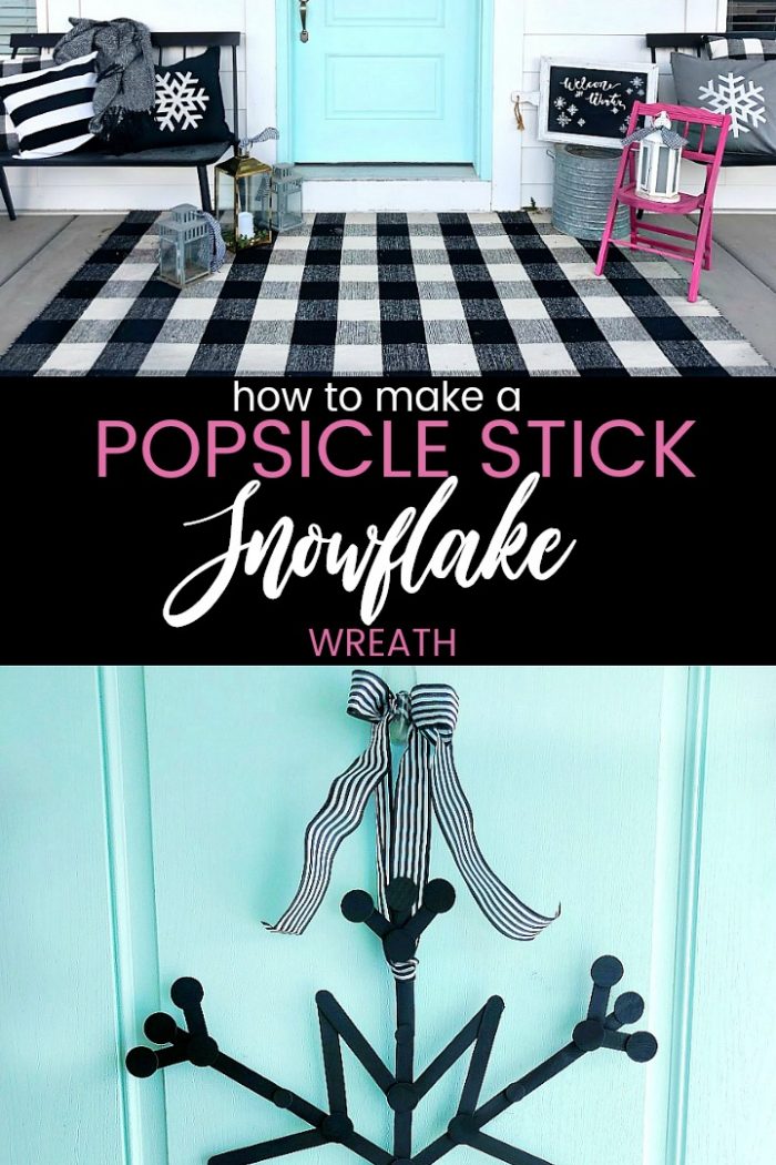 How to Make an Easy Popsicle Stick Snowflake Wreath