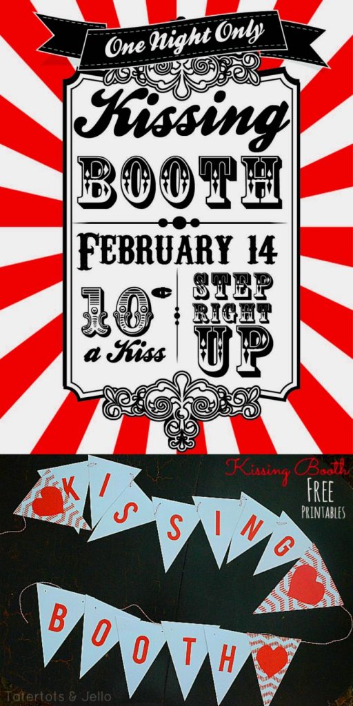 kissing booth free valentine's day printables
