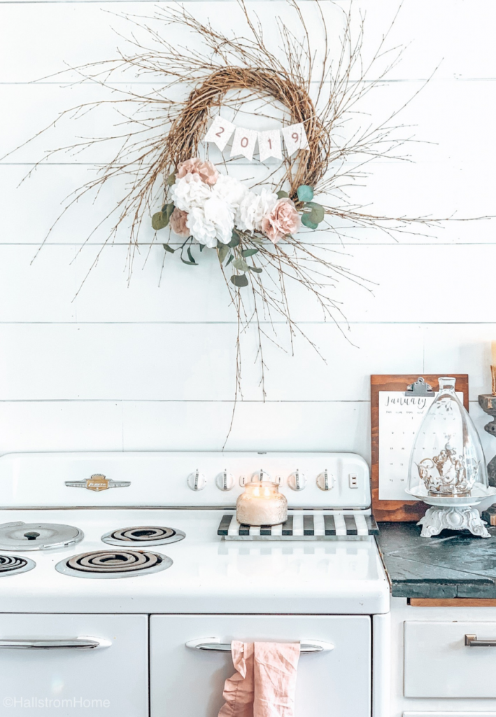 Tissue Paper Flower Wreath 