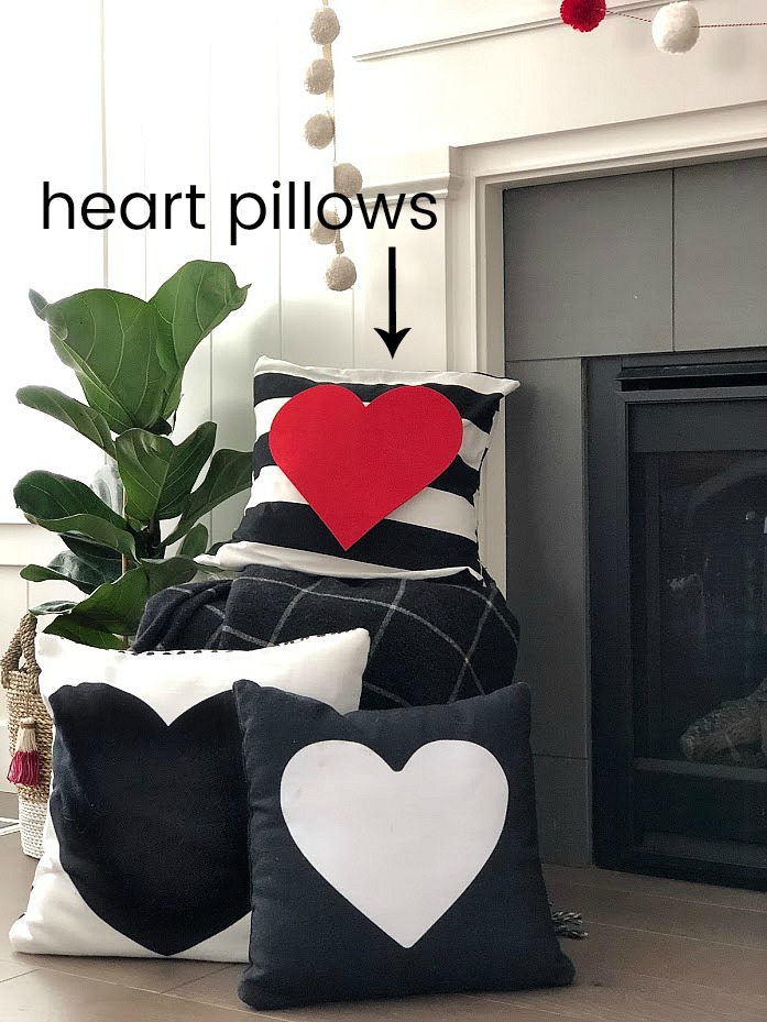 Be Mine Valentine's Day Mantel Ideas! Create a beautiful mantel with these easy and inexpensive DIY ideas -- modern metal letter typography signs, banners and paper hearts!