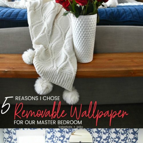 Five Reasons I chose Removable Wallpaper for our Master Bedroom. I researched removable wallpaper for months and I'm sharing all the information with you! 