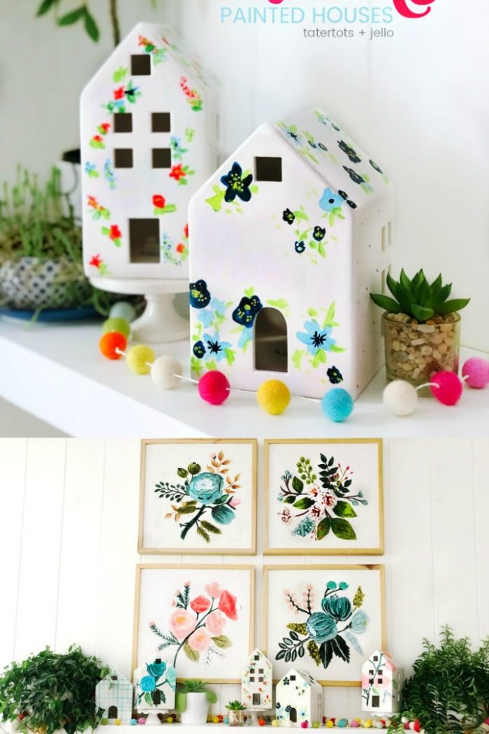 Spring Anthropologie-Inspired Painted Houses