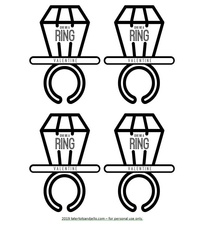 Ring Pop Valentine s Day Tween Teen Printables Gift Idea