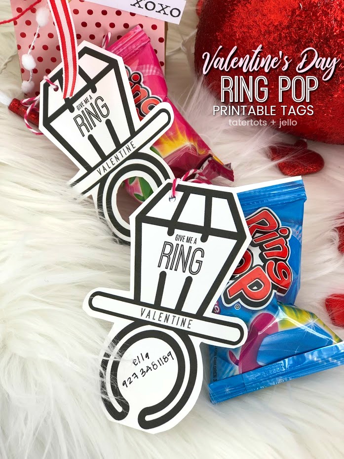 Ring Pop Valentine s Day Tween Teen Printables Gift Idea