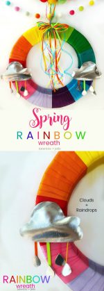 Make a Colorful Rainbow Wreath for Spring with free Cloud Templates!