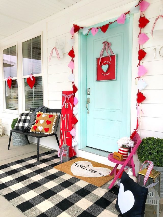 6 Ways to Create a Colorful Be Mine Valentine's Day Porch