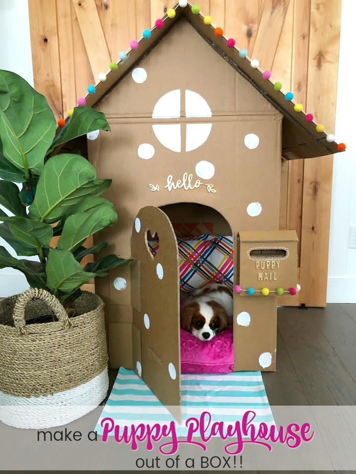 Make An Adorable DIY Dog Playhouse Out Of A Box