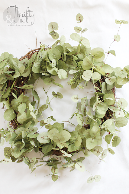 green fresh spring wreath 