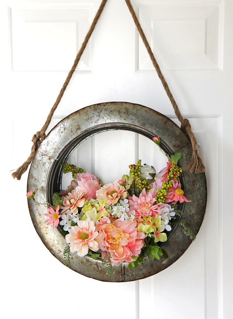 farmhouse flower wreath