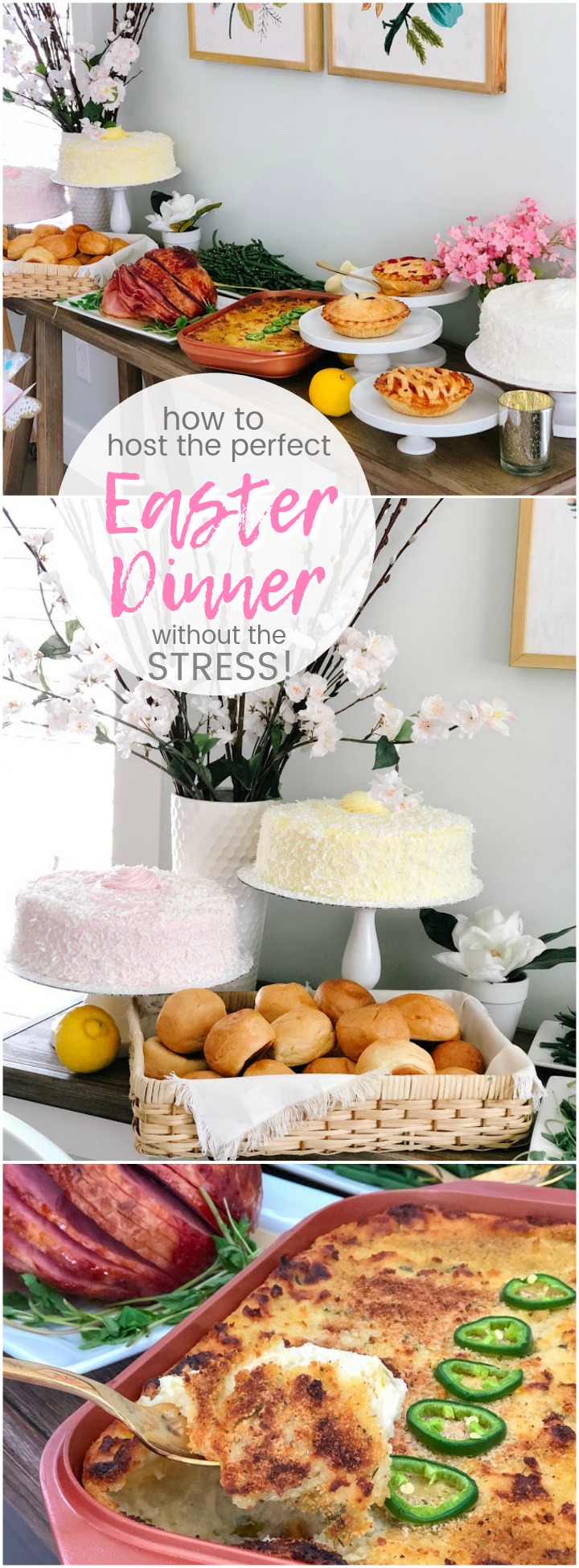 How to host the perfect Easter dinner without the stress. @SamsClub has a Heat and Serve Spring Dinner meal that feeds 10 people for under $47. Throw a gorgeous and delicious dinner and save time in the kitchen so you can spend it with your loved ones! #ad #samsclub #spring #springentertaining #recipes #springrecipes #jalapenopoppers 