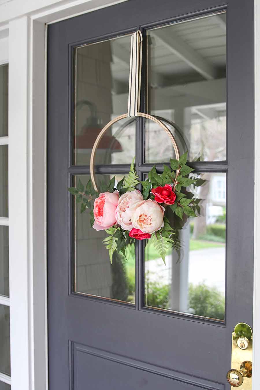 Modern Glam Home Spring Hoop Wreath DIY